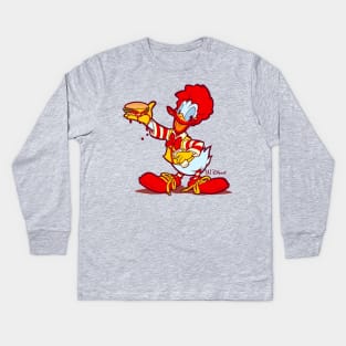 RONALD MCDONALD DUCK Kids Long Sleeve T-Shirt